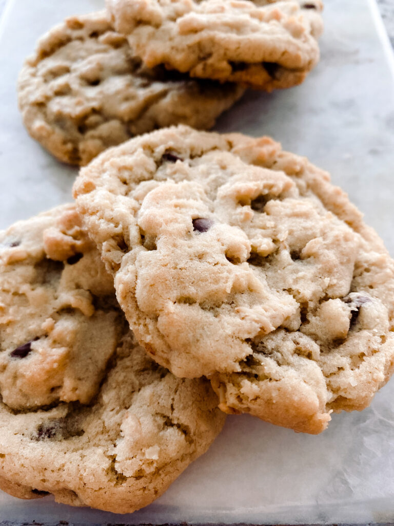 two oatmeal chocolate chip cookies