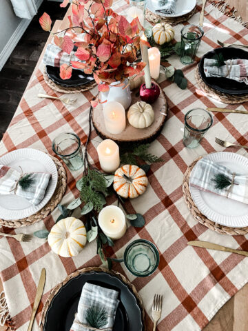 Thanksgiving table setting.
